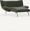 Leolux Devon Chaiselongue, komfortables Einzelelement mit verstellbaren Lehnen und Metallfuessen
