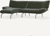 Leolux Devon 2-Sitzer Ecksofa mit schmalem Longchair, luftig-leichte Silhouette mit Metallfuessen