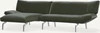 Leolux Devon 2,5-Sitzer Ecksofa mit breitem Longchair, elegantes Designersofa fuer kleine Raeume Longchair links