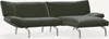 Leolux Devon 2-Sitzer Ecksofa mit breitem Longchair, kompakte Loesung mit verstellbaren Lehnen