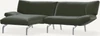 Leolux Devon 2-Sitzer Ecksofa mit breitem Longchair, kompakte Loesung mit verstellbaren Lehnen Longchair links