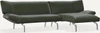 Leolux Devon 2,5-Sitzer Ecksofa mit breitem Longchair, elegantes Designersofa fuer kleine Raeume
