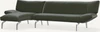Leolux Devon 3-Sitzer Ecksofa mit schmalem Longchair, elegantes Sofa fuer Apartments Longchair links