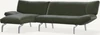 Leolux Devon 2,5-Sitzer Ecksofa mit schmalem Longchair, filigrane Metallfuesse, verstellbare Ruecken- und Armlehnen Longchair links