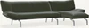 Leolux Devon 3-Sitzer Ecksofa mit schmalem Longchair, elegantes Sofa fuer Apartments