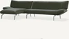 Leolux Devon 3-Sitzer Ecksofa mit breitem Longchair, modernes Designersofa mit feinen Naehten Longchair links