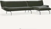 Leolux Devon 3-Sitzer Ecksofa mit breitem Longchair, modernes Designersofa mit feinen Naehten
