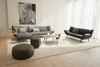 Leolux Devon 3-Sitzer Ecksofa mit breitem Longchair, modernes Designersofa mit feinen Naehten, Ambinetefoto