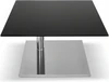 Kolo K733 75×75 cm – asymmetrische Säule, pOp-Funktion mit Platte in Nanostruktur schwarz und Gestell in Edelstahloptik
