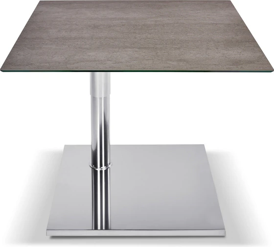 Couchtisch rollbar Duo Kolo K533 K733 75 x 75 cm Keramik Funktionstisch höhenverstellbar Designmöbel Sauerland Möbel Zeppenfeld Olpe