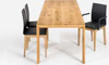 Scholtissek kleiner Ausziehtisch Küchentisch Jade 120, 140 und 160x85cm knorrige Eiche massiv,