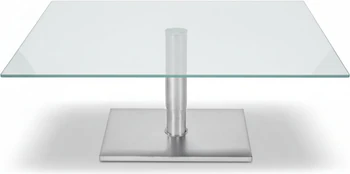 Ronald Schmitt Duett K 536 – DUO-Funktion, Höhenwechsel von 43 auf 62 cm in einem Schritt Klarglasplatte optiwhite 110 x 70 cm
