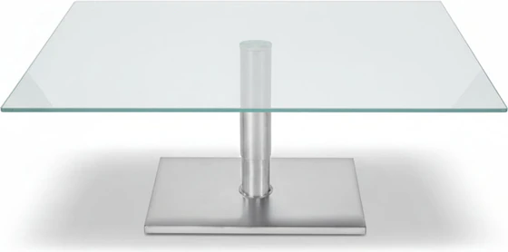 Ronald Schmitt Duett K 536 – DUO-Funktion, Höhenwechsel von 43 auf 62 cm in einem Schritt Klarglasplatte optiwhite 110 x 70 cm