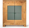 Scholtissek mittlerer Schrank Varus knorrige Eiche mit anthrazitfarbigem Glas