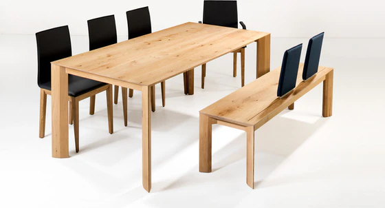 Scholtissek SR-1 light im Esszimmer, Eiche massiv geölt, moderner, zeitloser Esstisch im Wohnambiente