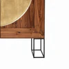 Scholtissek LUNA – Geschirrschrank astiger Nussbaum | vergoldeter Kreis | 150×180×42 cm - Möbelhaus H. Zeppenfeld GmbH