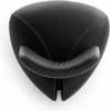 Leolux Pallone PA Black Edition als komplett schwarzer Designklassiker mit skulpturaler Form und hochwertigem Lederbezug