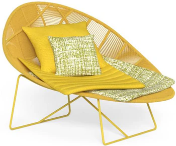 Talenti Outdoor Relaxsessel Panama in Gelb mit Kissensatz, Ausstellungsstück