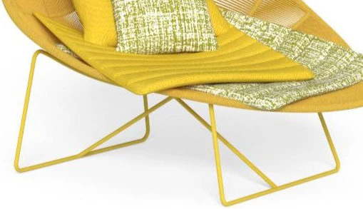 Gestelldetail zu Outdoor-Liegesessel Talenti Panama in Gelb, inkl. Kissensatz, wetterfestes Design