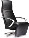 JORI JR-7760 Monomove, Leder Cavila schwarz, Gestell Aluminium poliert – Freisteller