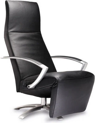 JORI JR-7760 Monomove, Leder Cavila schwarz, Gestell Aluminium poliert – Freisteller