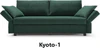 Signet Kyoto Go Schlafsofa mit Armlehne 1, abklappbar, Bezug Reno, Buche-Rundfuß