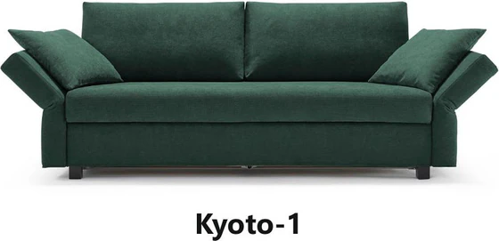 Signet Kyoto Go Schlafsofa mit Armlehne 1, abklappbar, Bezug Reno, Buche-Rundfuß