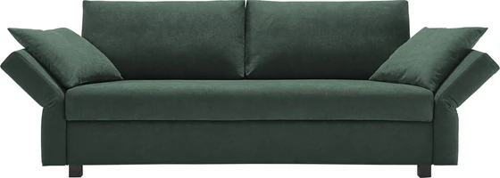 Signet Kyoto Go Schlafsofa mit Armlehne 1, abklappbar, Bezug Reno, grün, Frontansicht