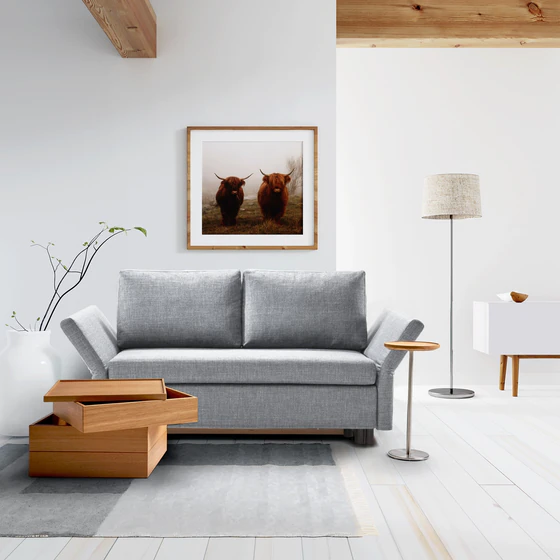 Signet Schlafsofa Paula Front, Liegefläche 133×209, Stoff Imola, Buche-Fuß Ambiente foto