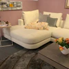 Gemütliches Ecksofa Violetta Belisa in Offwhite mit Longchair links – Ausstellungsstück bei Möbel Zeppenfeld