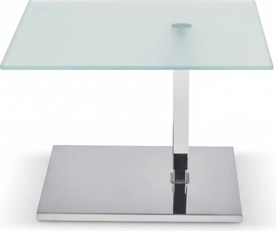 Beistelltisch 60×45 cm – Optiwhite-Glas mit Nanostruktur, unlackiert, rollbar; für Duett K529 & Kolo K729 (DUO/pOp)