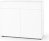Piure Nex Pur Box 2033800 in White – Highboard 120×100×48 cm mit 2 Türen und 1 Schubkasten, Mattlack Freisteller