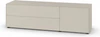 Piure Nex Pur Box 2020400 in Silk – 2 Schubladen links, 1 Tür rechts, 180×50×48 cm, grifflos, Soft-Close. Lowboard freisteller