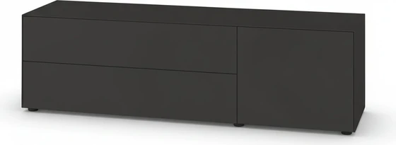 Piure Nex Pur Box 2020400 in Graphite – Lowboard 180×50×48 cm mit Schubladen/Tür, matt Freisteller