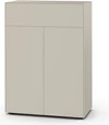 Designkommode Piure Nex Pur Box 2041300 in silk – eleganter Freisteller mit klarer Linienführung, zwei Türen und Schubkasten, ideal für kompakte Räume