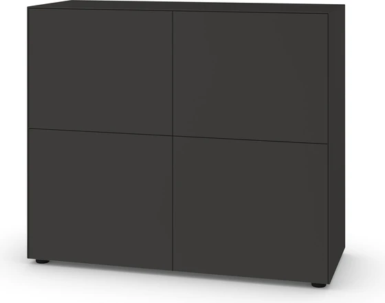 Piure Nex Pur Box 2041200 in Graphite – minimalistisches Highboard mit 4 Türen