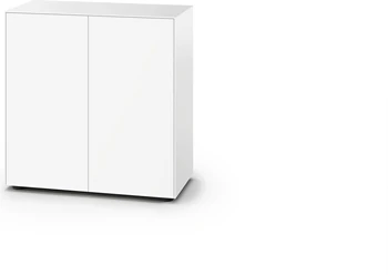 Piure Nex Pur Box 2040800 in Weiß – freigestellte Kommode mit 2 Türen, 80 × 75 × 40 cm, matt lackiert und grifflos
