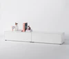 Piure Nex Pur Box Lowboard 2044100 – matt lackiertes Lowboard mit 1 Klappe, 120 cm breit Kombination aus zwei Elementen mit Gleitern