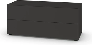 Designkommode Piure Nex Pur Box 1573881 in Graphite – 120 x 50 x 48 cm, grifflose Front, edles Stauraummöbel