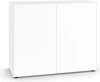 Freisteller der Piure Nex Pur Box 2016300 in Weiß – modernes Türmodul mit 2 grifflosen Türen, matt lackiert, 120 × 100 × 48 cm.