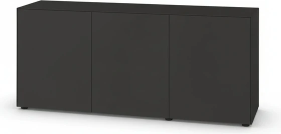 Puristisches Sideboard 2020500 von Piure in dunklem Graphite – modernes Möbelstück mit klaren Linien