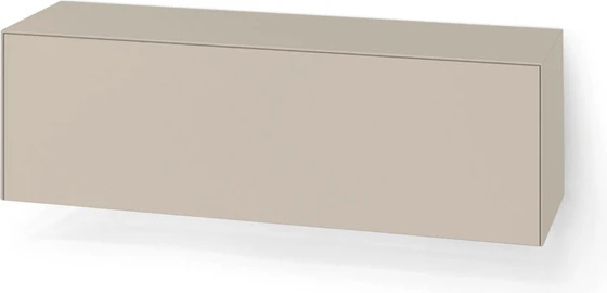 Freigestelltes Nex Pur Box Wand-Lowboard von Piure, Modell 2045500, grifflose Front in Mattlack Silk