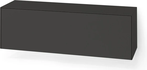 Hängeboard mit Schublade in elegantem Mattlack Graphit – wandhängende Ausführung ohne Griffe
