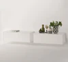Design-Lowboard Piure 2045500 – 2046100 wandhängend mit Klappe oder Schubkasten, minimalistisches TV-Möbel in Mattlack-Ausführung