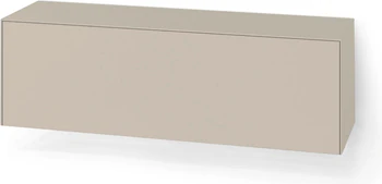 Freigestelltes Nex Pur Box Wand-Lowboard von Piure, Modell 2045500, grifflose Front in Mattlack Silk