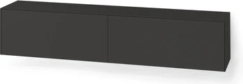 Seitenansicht Piure 2046400 – modernes Lowboard mit matt lackierter Oberfläche und schwebendem Look Graphit