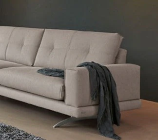 Designer Sofa MOON von Frommholz – hochwertiges Ausstellungsstück in Stoff grau