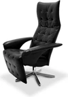 JORI Relaxsessel Square JR-7980 in Leder – seitlich, modernes Design mit ergonomischer Rückenlehne