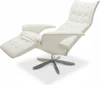 JORI Square JR-7980 Medi Relaxsessel in Nappaleder Celia mit Synchronmechanik Leder weiß