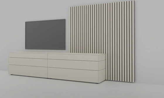 Sudbrock Lamellenpaneel Cubo Wohnwand Designmöbel Sauerland Möbel Zeppenfeld olpe Sutera A 194 AERA